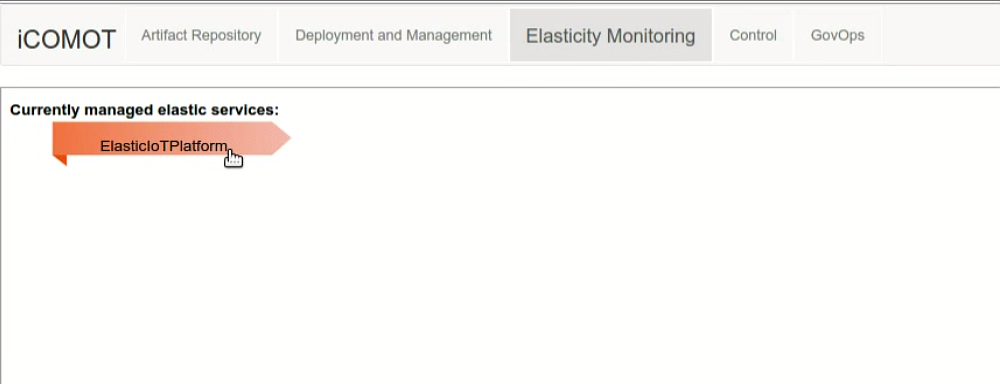 Select Service in Elasticity Monitoring